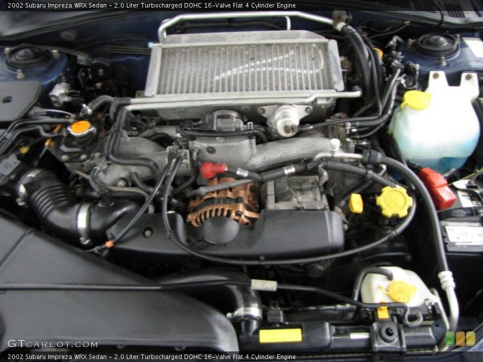 2.0 Liter Turbocharged DOHC 16-Valve Flat 4 Cylinder 2002 Subaru Impreza Engine