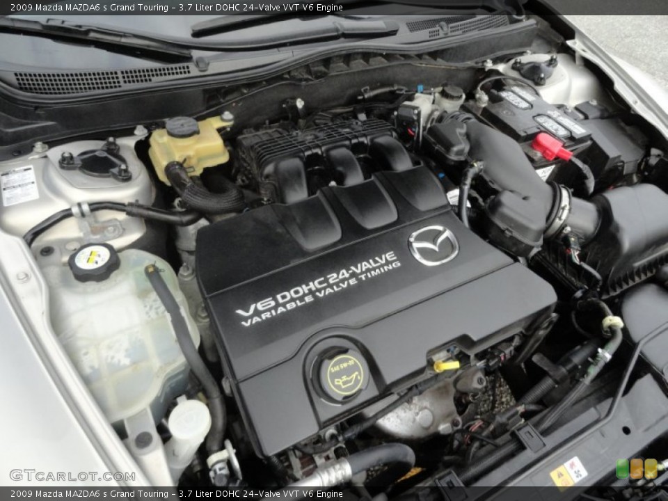 3.7 Liter DOHC 24-Valve VVT V6 2009 Mazda MAZDA6 Engine