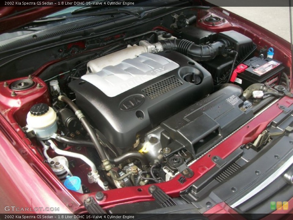 1.8 Liter DOHC 16-Valve 4 Cylinder 2002 Kia Spectra Engine