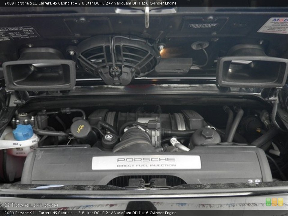 3.8 Liter DOHC 24V VarioCam DFI Flat 6 Cylinder 2009 Porsche 911 Engine
