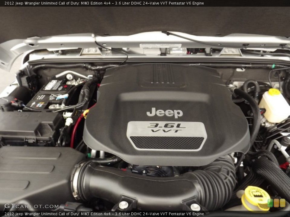 3.6 Liter DOHC 24-Valve VVT Pentastar V6 Engine for the 2012 Jeep Wrangler Unlimited #63814050