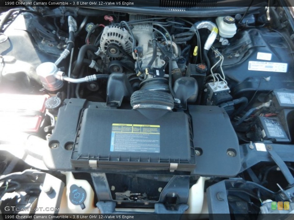 3.8 Liter OHV 12-Valve V6 1998 Chevrolet Camaro Engine