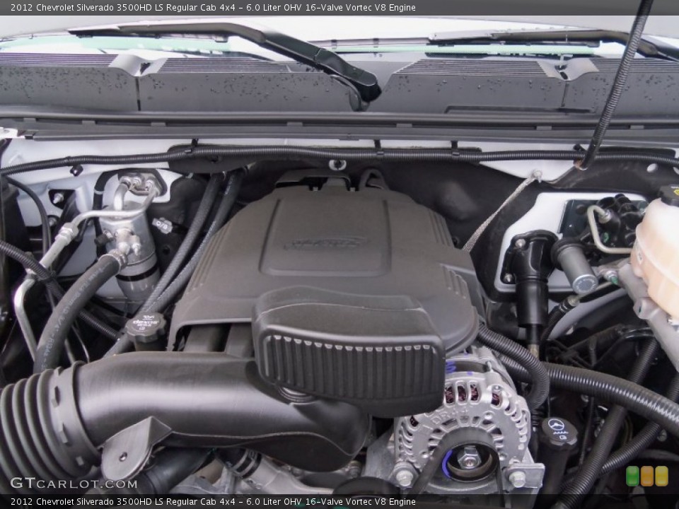 6.0 Liter OHV 16-Valve Vortec V8 2012 Chevrolet Silverado 3500HD Engine
