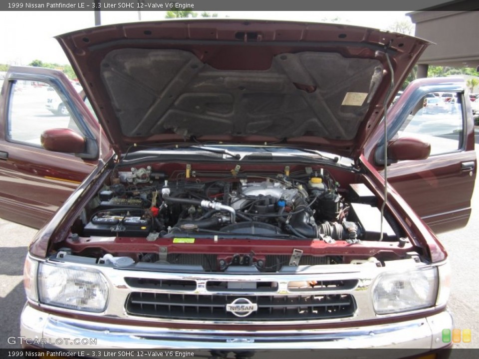 3.3 Liter SOHC 12-Valve V6 1999 Nissan Pathfinder Engine