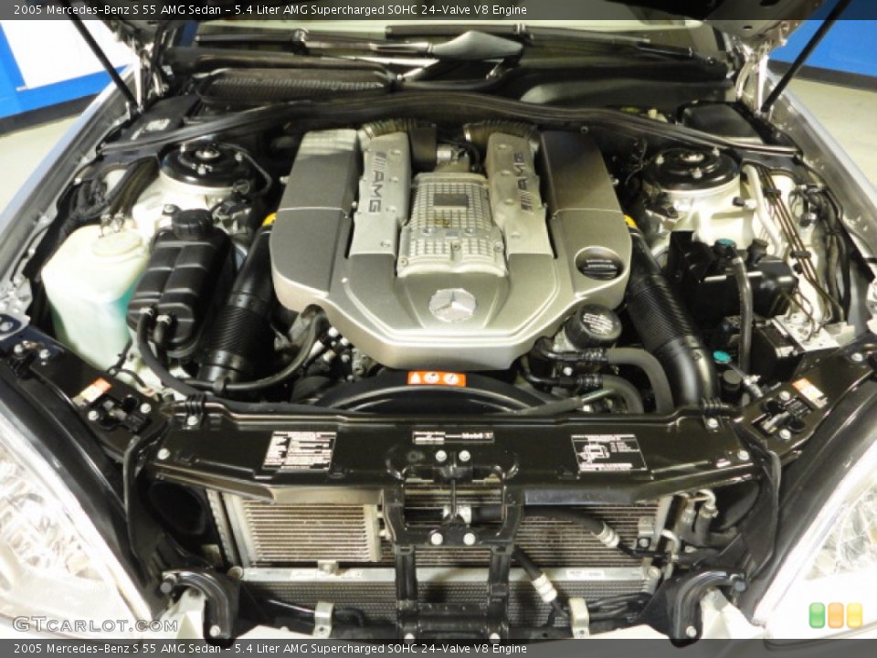 5.4 Liter AMG Supercharged SOHC 24-Valve V8 2005 Mercedes-Benz S Engine