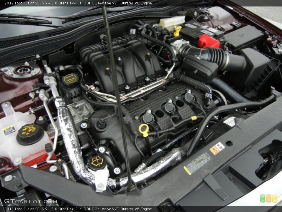 3.0 Liter Flex-Fuel DOHC 24-Valve VVT Duratec V6 Engine for the 2012 Ford Fusion #64053742