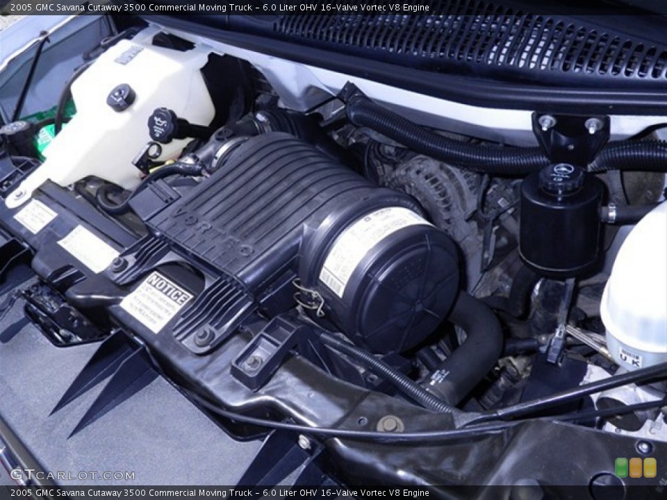 6.0 Liter OHV 16-Valve Vortec V8 2005 GMC Savana Cutaway Engine
