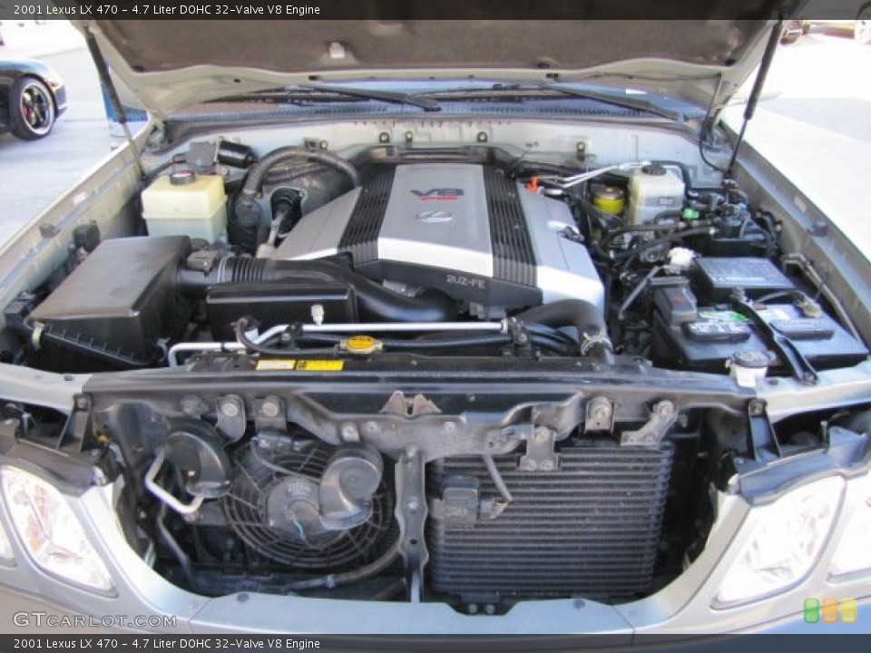 4.7 Liter DOHC 32-Valve V8 2001 Lexus LX Engine