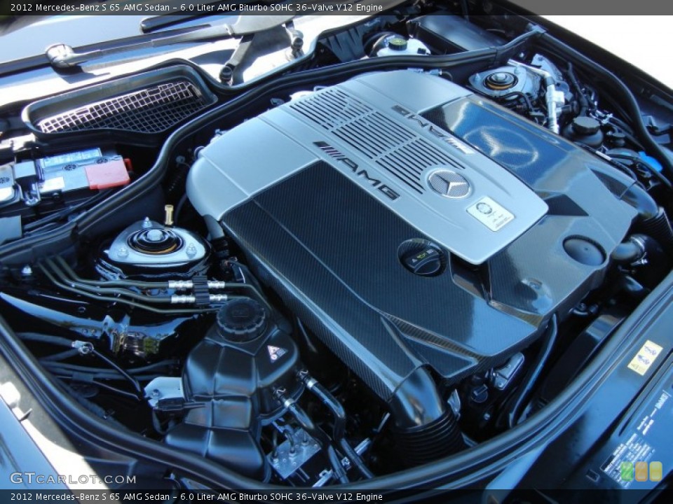 6.0 Liter AMG Biturbo SOHC 36-Valve V12 2012 Mercedes-Benz S Engine