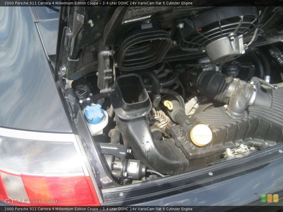 3.4 Liter DOHC 24V VarioCam Flat 6 Cylinder 2000 Porsche 911 Engine