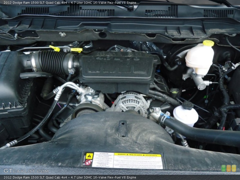 4.7 Liter SOHC 16-Valve Flex-Fuel V8 Engine for the 2012 Dodge Ram 1500 #64292520