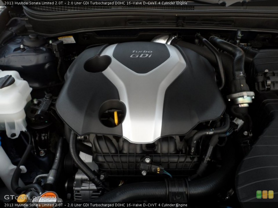2.0 Liter GDI Turbocharged DOHC 16-Valve D-CVVT 4 Cylinder Engine for the 2013 Hyundai Sonata #64349434