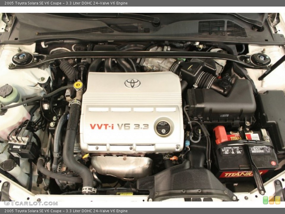 3.3 Liter DOHC 24-Valve V6 2005 Toyota Solara Engine