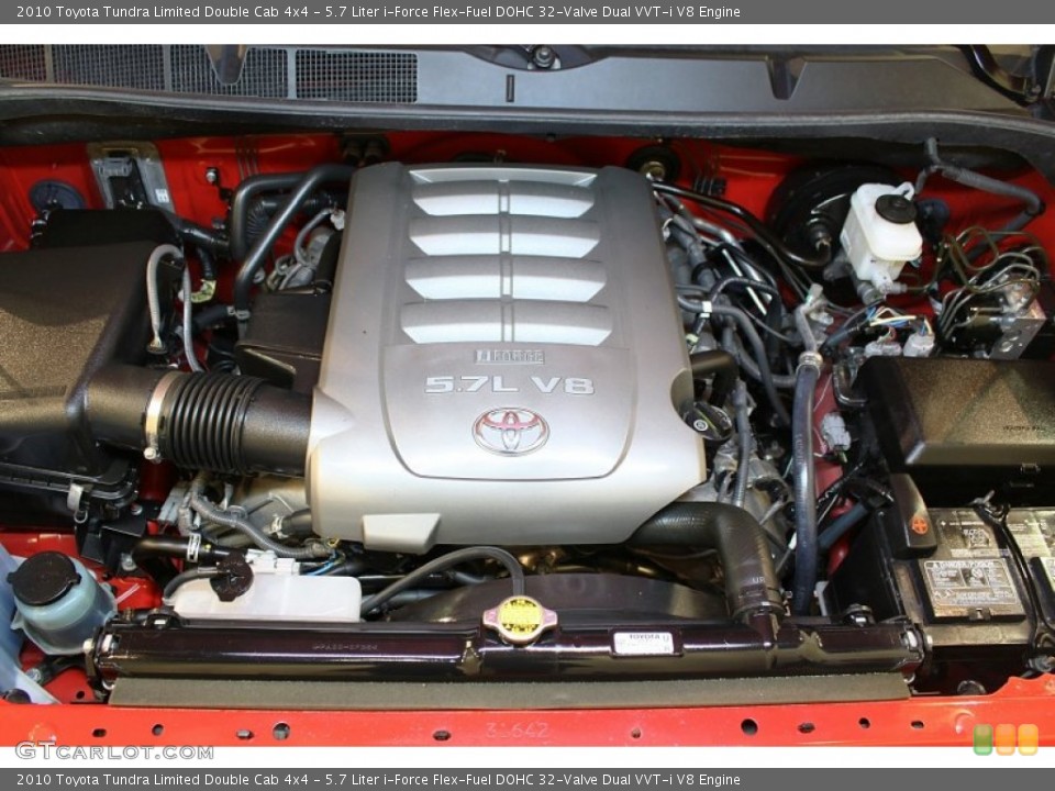 5.7 Liter i-Force Flex-Fuel DOHC 32-Valve Dual VVT-i V8 Engine for the 2010 Toyota Tundra #64356957