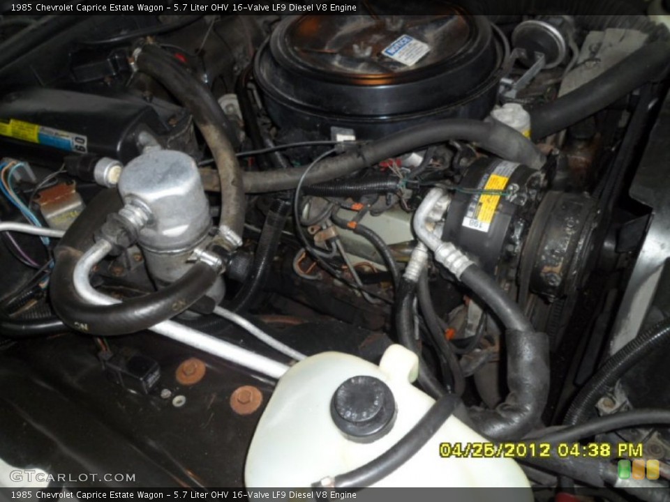 5.7 Liter OHV 16-Valve LF9 Diesel V8 Engine for the 1985 Chevrolet Caprice #64359378