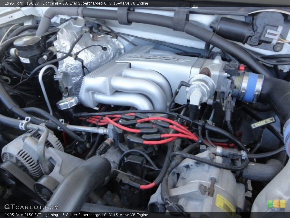 5.8 Liter Supercharged OHV 16-Valve V8 Engine for the 1995 Ford F150 #64362497