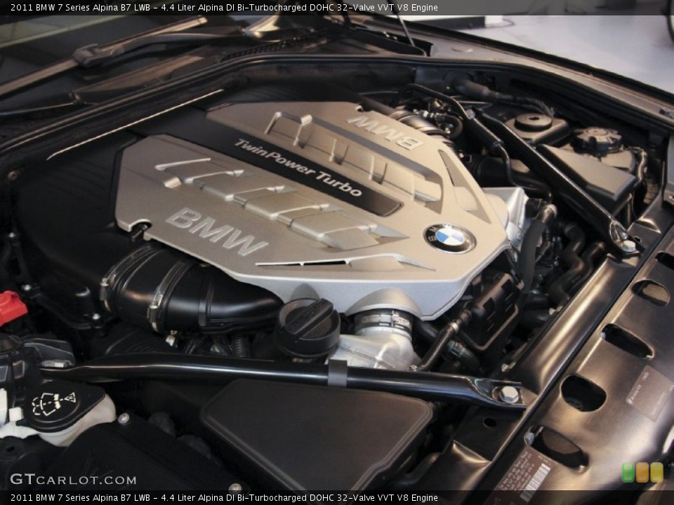 4.4 Liter Alpina DI Bi-Turbocharged DOHC 32-Valve VVT V8 Engine for the 2011 BMW 7 Series #64426493