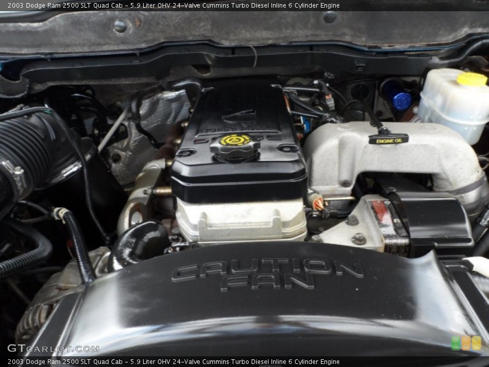 5.9 Liter OHV 24-Valve Cummins Turbo Diesel Inline 6 Cylinder Engine for the 2003 Dodge Ram 2500 #64542048