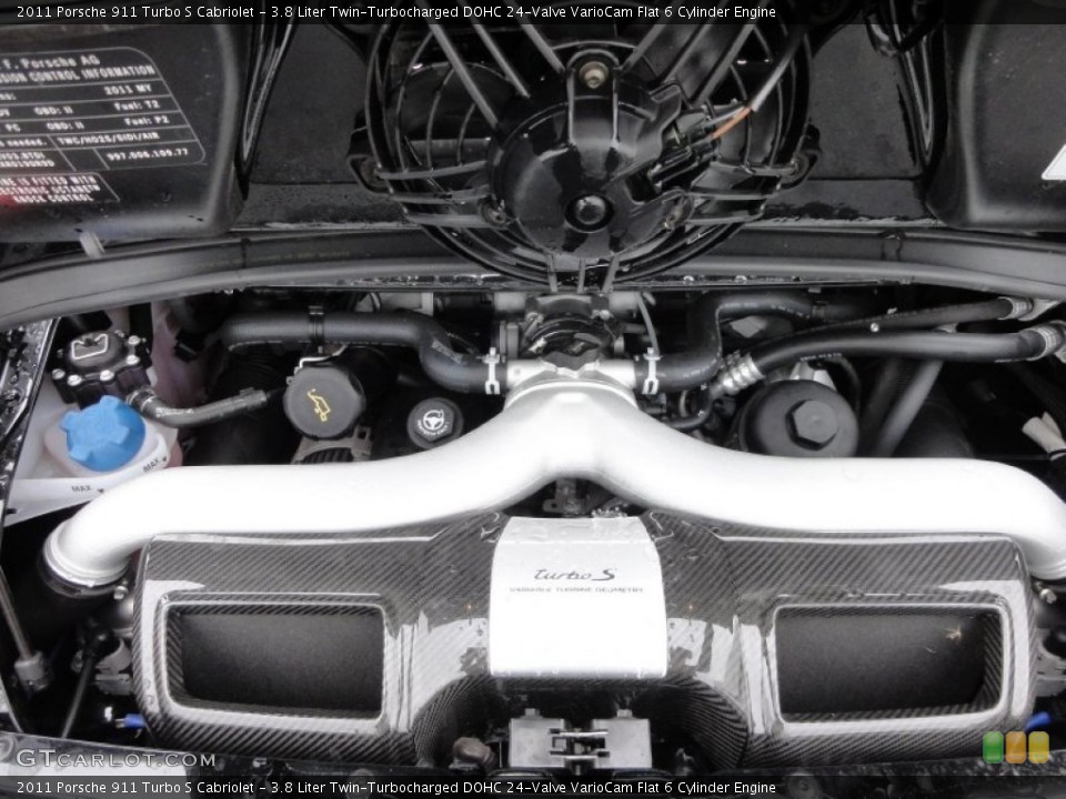 3.8 Liter Twin-Turbocharged DOHC 24-Valve VarioCam Flat 6 Cylinder Engine for the 2011 Porsche 911 #64582199