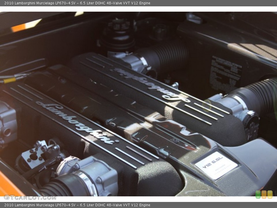 6.5 Liter DOHC 48-Valve VVT V12 2010 Lamborghini Murcielago Engine