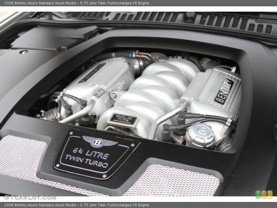 6.75 Liter Twin-Turbocharged V8 2008 Bentley Azure Engine
