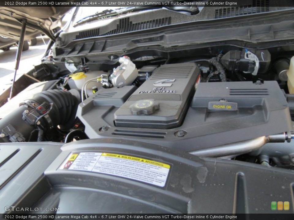 6.7 Liter OHV 24-Valve Cummins VGT Turbo-Diesel Inline 6 Cylinder Engine for the 2012 Dodge Ram 2500 HD #64605837