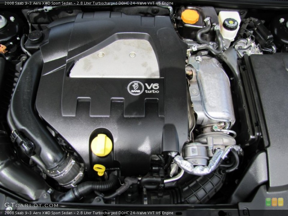 2.8 Liter Turbocharged DOHC 24-Valve VVT V6 Engine for the 2008 Saab 9-3 #64617697