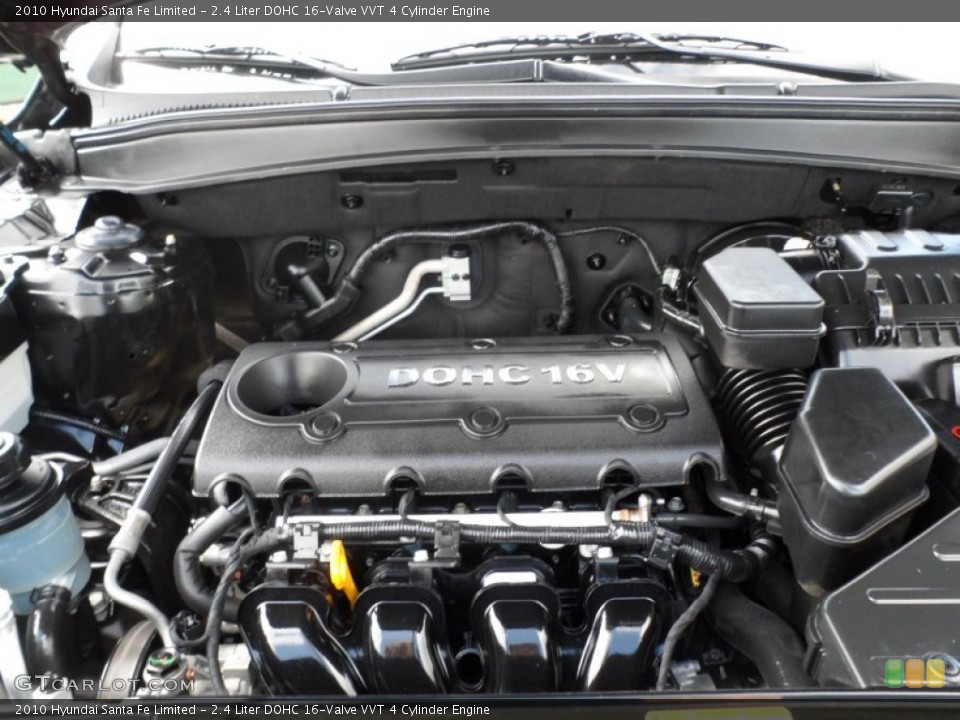 2.4 Liter DOHC 16-Valve VVT 4 Cylinder Engine for the 2010 Hyundai Santa Fe #64645693