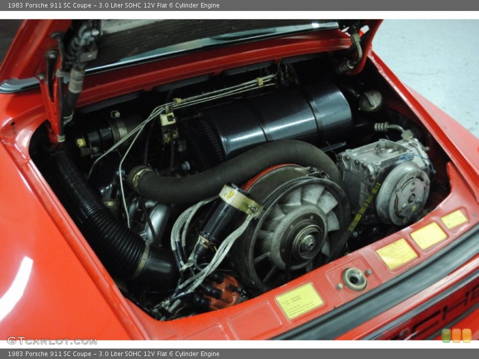 3.0 Liter SOHC 12V Flat 6 Cylinder 1983 Porsche 911 Engine