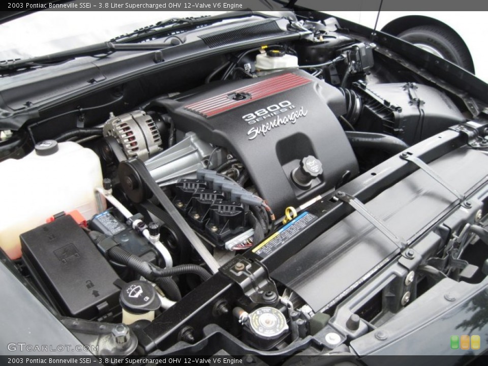 3.8 Liter Supercharged OHV 12-Valve V6 Engine for the 2003 Pontiac Bonneville #64684574