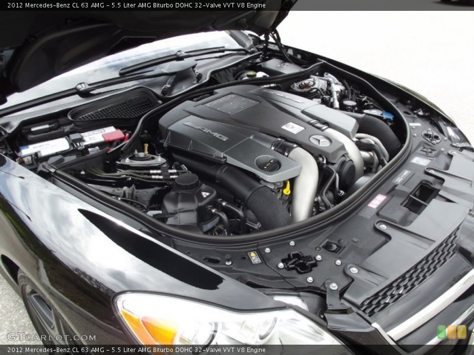 5.5 Liter AMG Biturbo DOHC 32-Valve VVT V8 Engine for the 2012 Mercedes-Benz CL #64734822