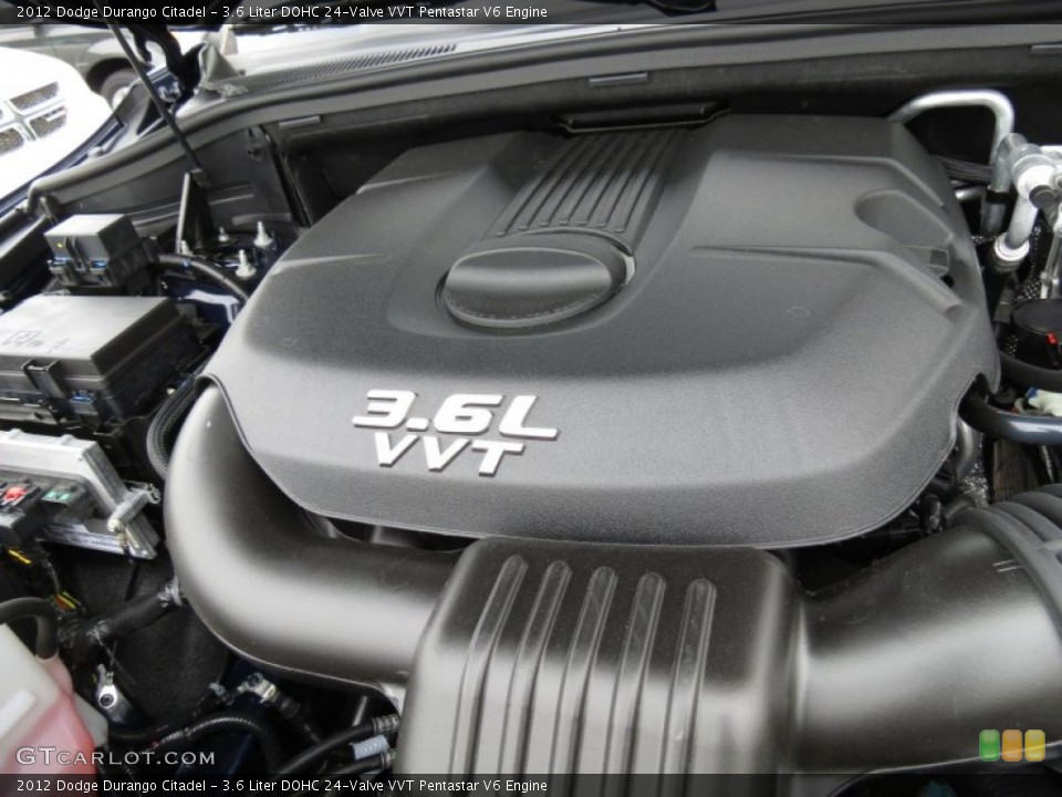 3.6 Liter DOHC 24-Valve VVT Pentastar V6 2012 Dodge Durango Engine