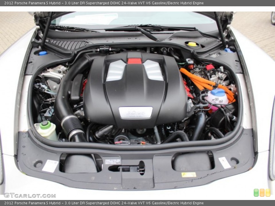 3.0 Liter DFI Supercharged DOHC 24-Valve VVT V6 Gasoline/Electric Hybrid Engine for the 2012 Porsche Panamera #64815125