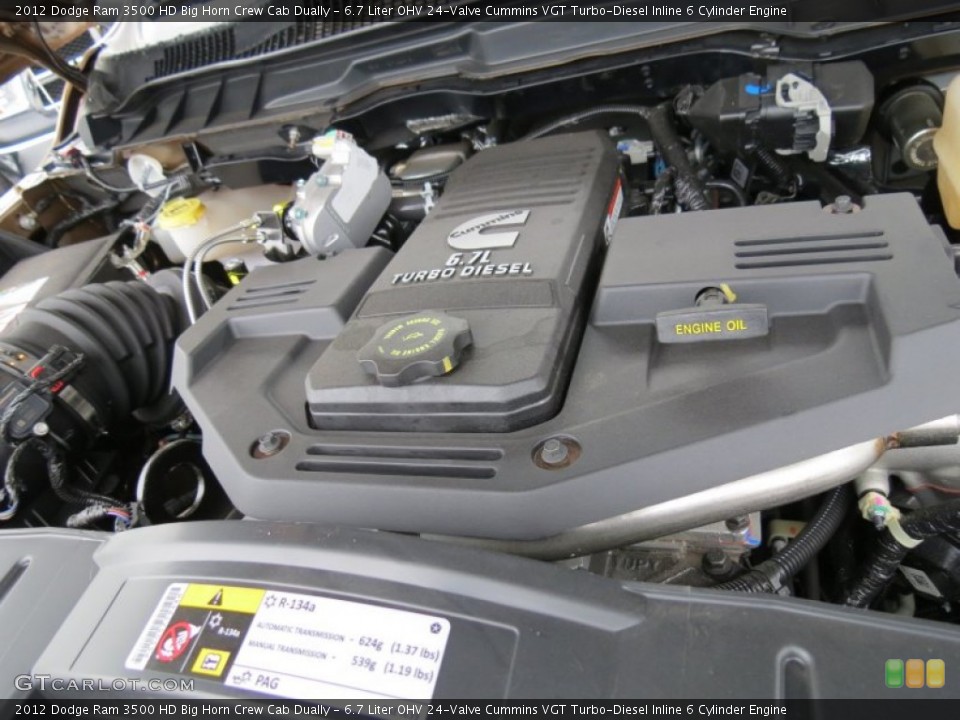 6.7 Liter OHV 24-Valve Cummins VGT Turbo-Diesel Inline 6 Cylinder Engine for the 2012 Dodge Ram 3500 HD #64822987