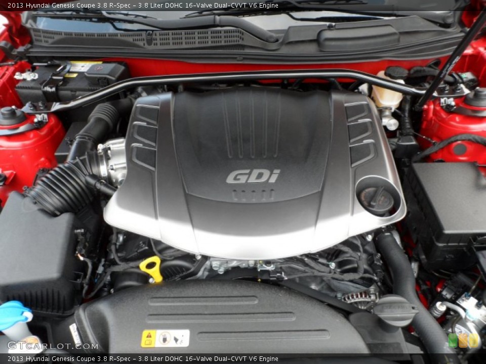 3.8 Liter DOHC 16-Valve Dual-CVVT V6 Engine for the 2013 Hyundai Genesis Coupe #64853345