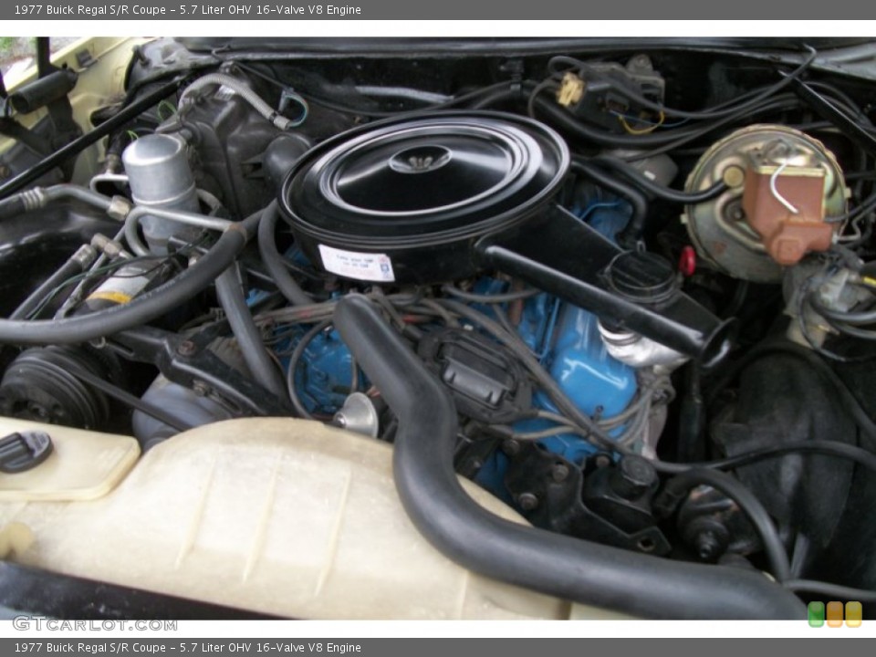 5.7 Liter OHV 16-Valve V8 Engine for the 1977 Buick Regal #64878344