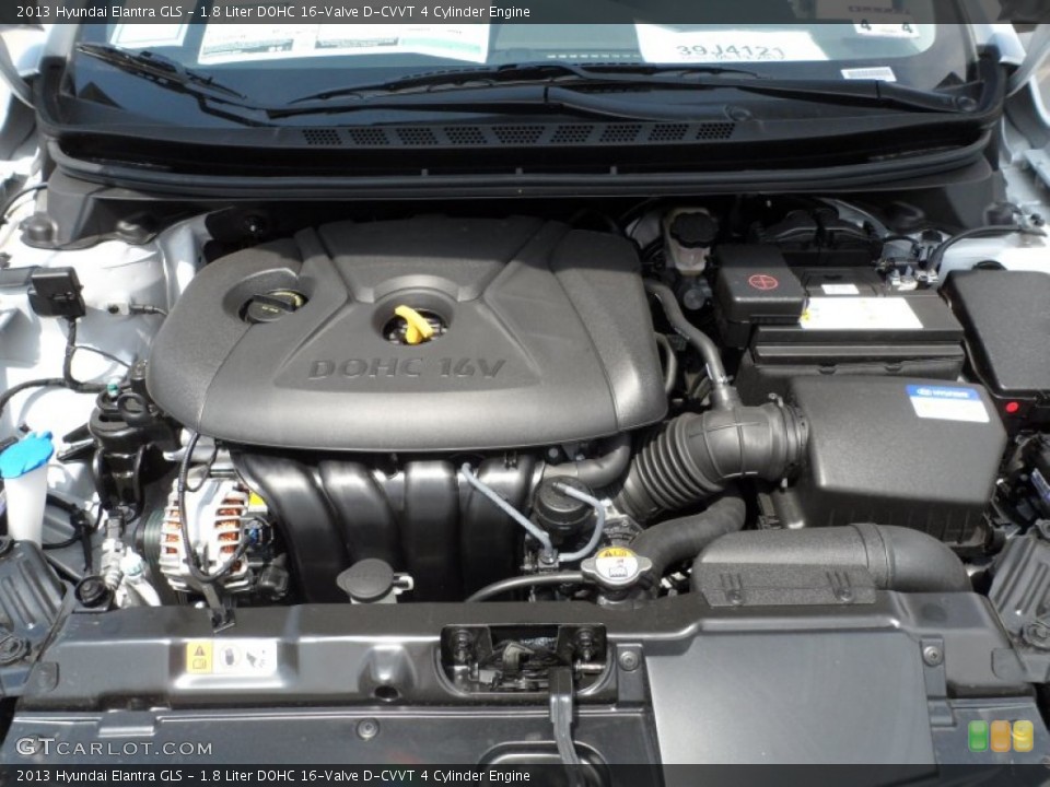 1.8 Liter DOHC 16-Valve D-CVVT 4 Cylinder Engine for the 2013 Hyundai Elantra #64922957