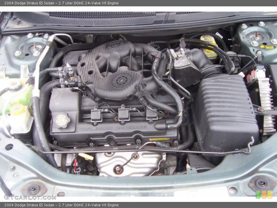 2.7 Liter DOHC 24-Valve V6 2004 Dodge Stratus Engine