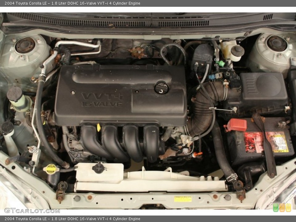 1.8 Liter DOHC 16-Valve VVT-i 4 Cylinder Engine for the 2004 Toyota Corolla #64985687