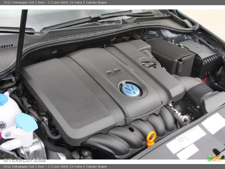 2.5 Liter DOHC 20-Valve 5 Cylinder 2012 Volkswagen Golf Engine