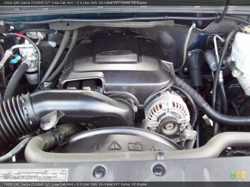 6.0 Liter OHV 16-Valve VVT Vortec V8 2009 GMC Sierra 2500HD Engine