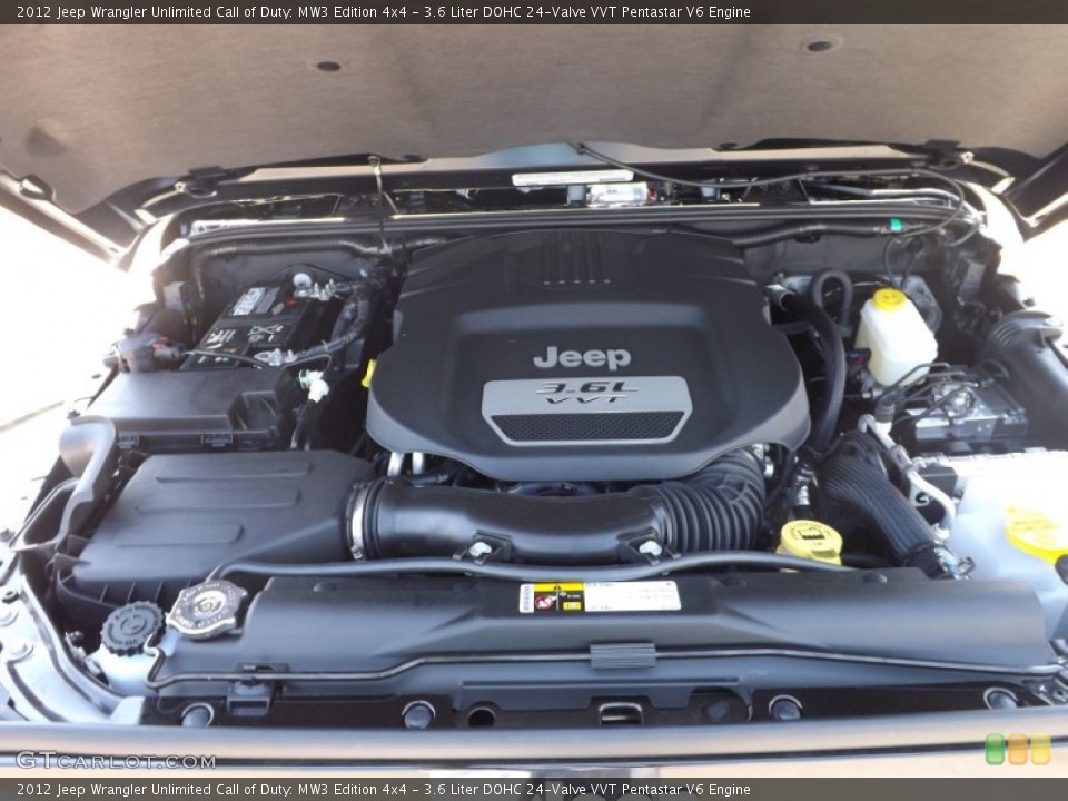 3.6 Liter DOHC 24-Valve VVT Pentastar V6 Engine for the 2012 Jeep Wrangler Unlimited #65014548