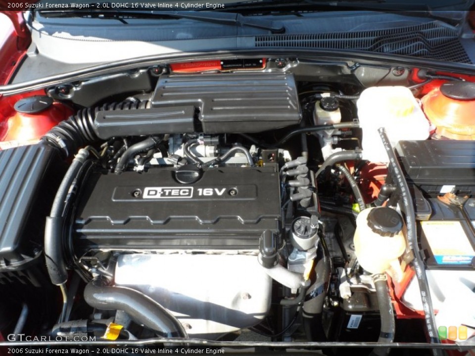 2.0L DOHC 16 Valve Inline 4 Cylinder 2006 Suzuki Forenza Engine
