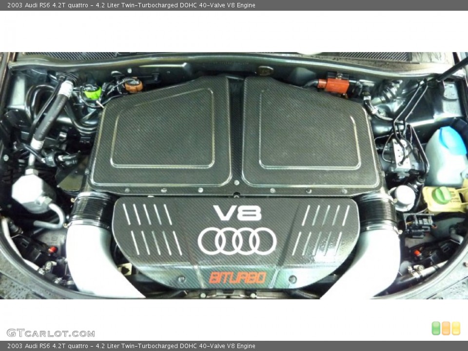 4.2 Liter Twin-Turbocharged DOHC 40-Valve V8 Engine for the 2003 Audi RS6 #65061241