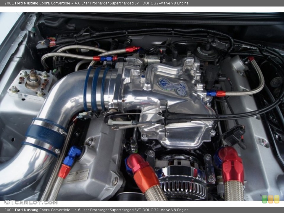 4.6 Liter Procharger Supercharged SVT DOHC 32-Valve V8 Engine for the 2001 Ford Mustang #65132911