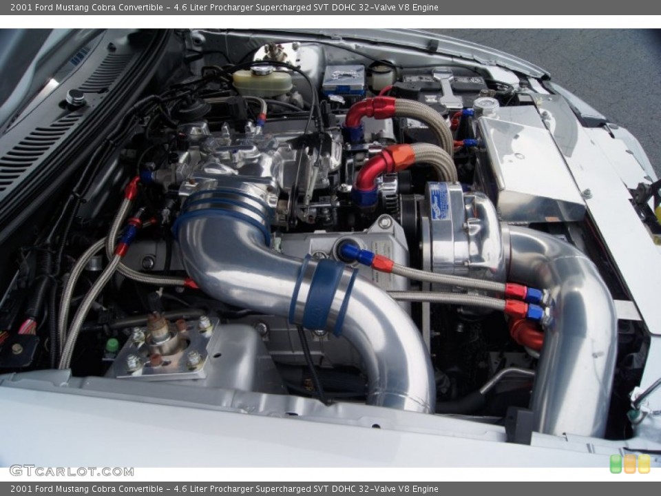 4.6 Liter Procharger Supercharged SVT DOHC 32-Valve V8 Engine for the 2001 Ford Mustang #65132929