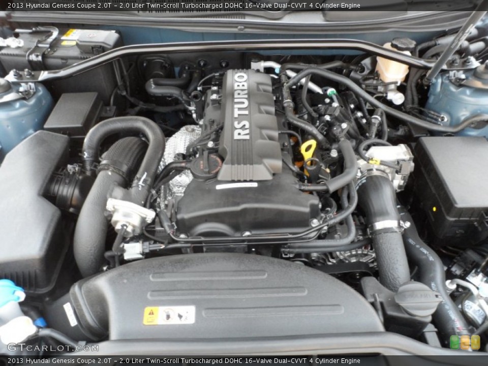 2.0 Liter Twin-Scroll Turbocharged DOHC 16-Valve Dual-CVVT 4 Cylinder Engine for the 2013 Hyundai Genesis Coupe #65243822