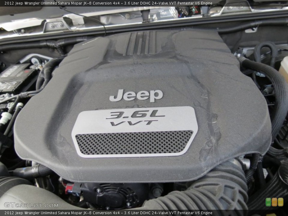 3.6 Liter DOHC 24-Valve VVT Pentastar V6 Engine for the 2012 Jeep Wrangler Unlimited #65255387