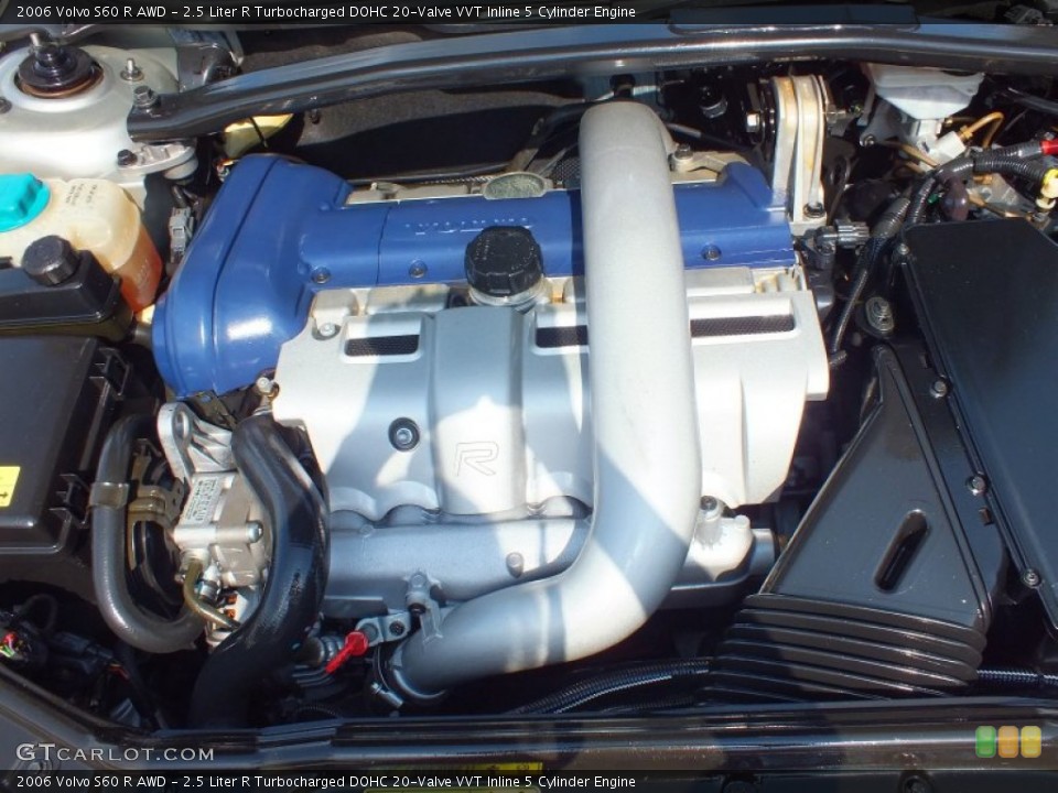 2.5 Liter R Turbocharged DOHC 20-Valve VVT Inline 5 Cylinder 2006 Volvo S60 Engine