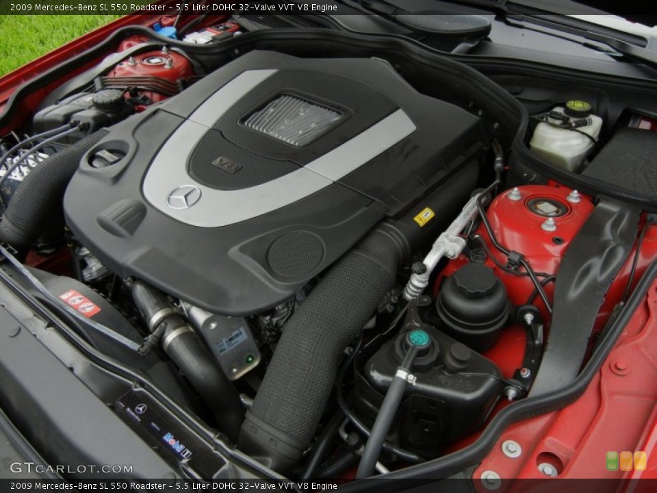 5.5 Liter DOHC 32-Valve VVT V8 Engine for the 2009 Mercedes-Benz SL #65292536